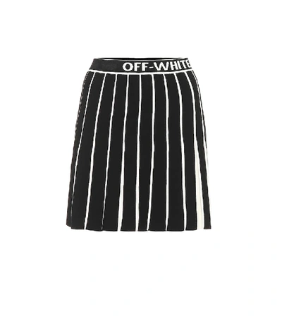 Shop Off-white Pleated Miniskirt In Black