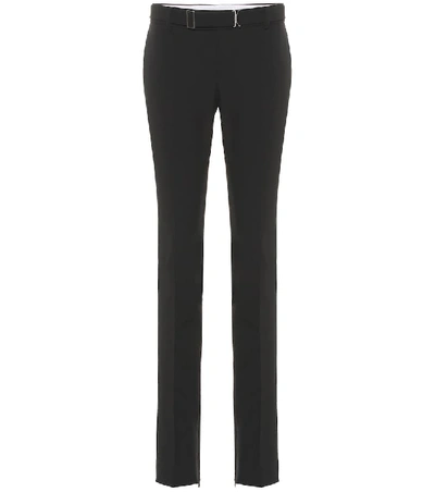 Shop Bottega Veneta Technical Gabardine Straight Pants In Black