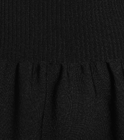 Shop Bottega Veneta Stretch-knit Midi Dress In Black