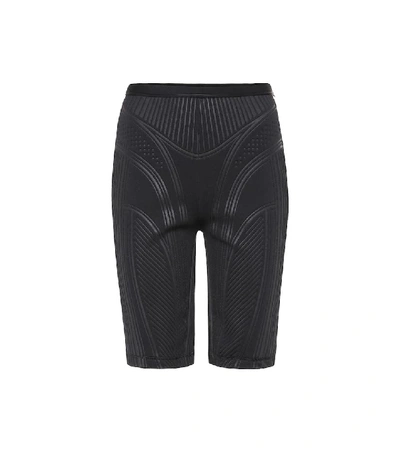 Shop Mugler Compression Biker Shorts In Black