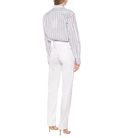 Shop 7 For All Mankind The Straight High-rise Jeans In White