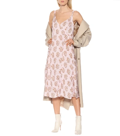 Shop Acne Studios Floral-printed Dress In Pink