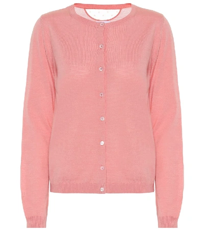 Shop Red Valentino Wool And Silk Cardigan In Pink