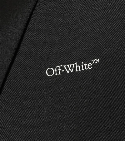 Shop Off-white Gabardine Blazer In Black