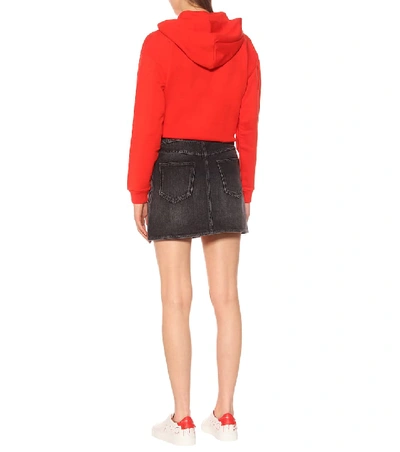 Shop Givenchy Denim Miniskirt In Black