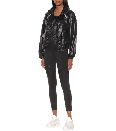 Shop Adidas By Stella Mccartney Rain Jacket In Black