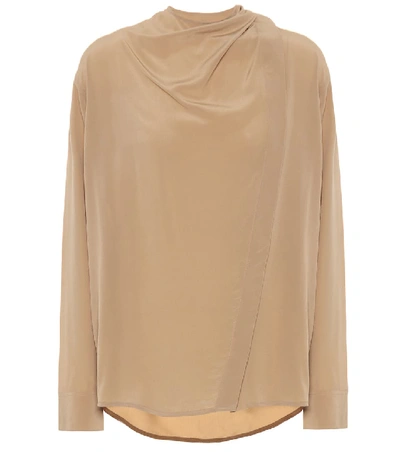 Shop Victoria Beckham Silk Blouse In Brown