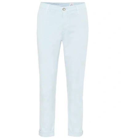 Shop Ag Caden Chino Mid-rise Straight Jeans In Blue