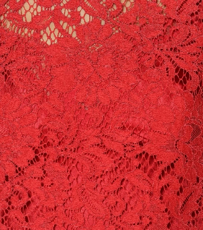 Shop Dolce & Gabbana Lace Minidress In Red
