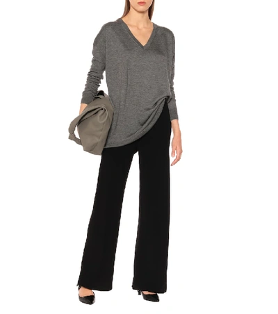 Shop The Row Gala Wide-leg Crêpe Pants In Black