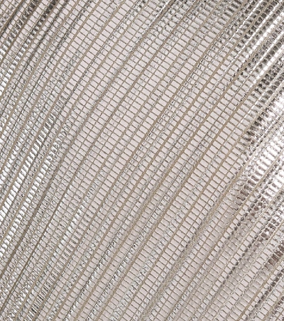 Shop David Koma Metallic Slip Dress In Silver