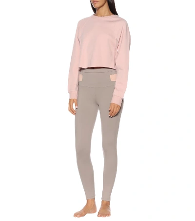 Shop Alo Yoga Double Take Cotton-blend Sweater In Pink