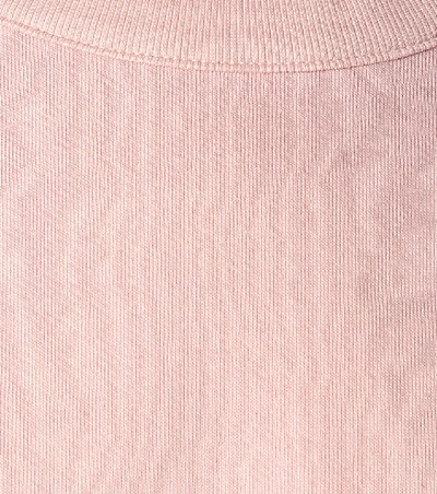 Shop Alo Yoga Double Take Cotton-blend Sweater In Pink