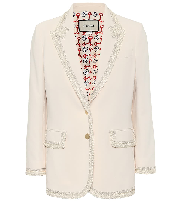 white gucci blazer