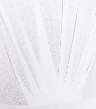 Shop Rta Halle Cotton And Cashmere Bodysuit In White