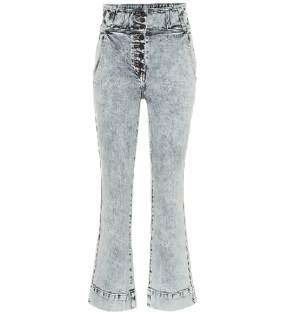 Shop Ulla Johnson Ellis High-rise Flared Jeans In Blue