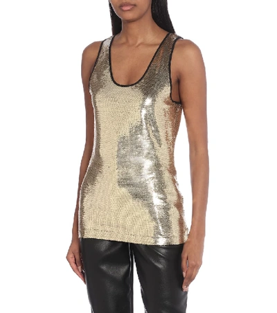 Shop Philosophy Di Lorenzo Serafini Sequined Tank Top In Gold