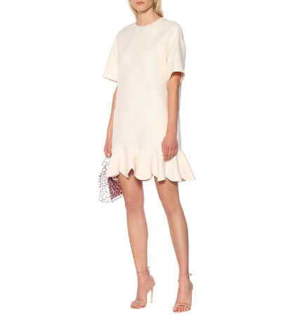 Shop Valentino Wool And Silk Dress In White