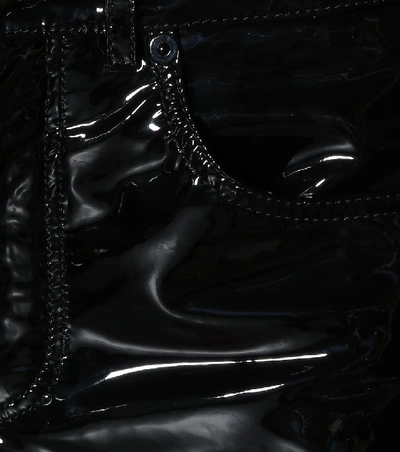 Shop Saint Laurent Patent-leather Skinny Pants In Black