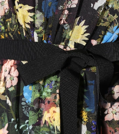 Shop Erdem Petunia Floral-printed Dress In Black