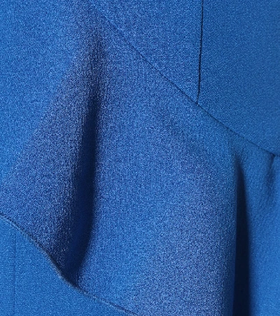 Shop Rebecca Vallance One-shoulder Crêpe Jumpsuit In Blue