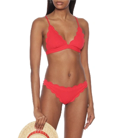 Shop Marysia Antibes Bikini Bottoms In Red