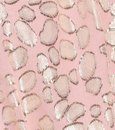 Shop Stella Mccartney Silk-blend Fil Coupé Minidress In Pink