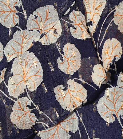 Shop Diane Von Furstenberg Lara Printed Silk-blend Camisole In Blue