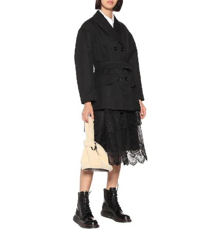 Shop Simone Rocha Wool-blend Twill Jacket In Black