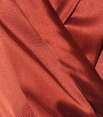 Shop Zimmermann Espionage Silk Wrap Midi Dress In Red