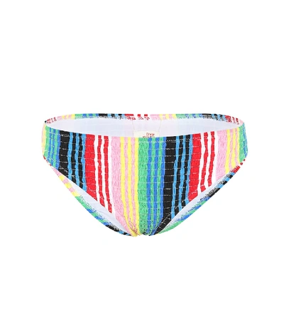 Shop Diane Von Furstenberg Barnett Striped Bikini Bottoms In Multicoloured