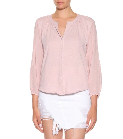 Shop Velvet Hayes Cotton Top In Pink