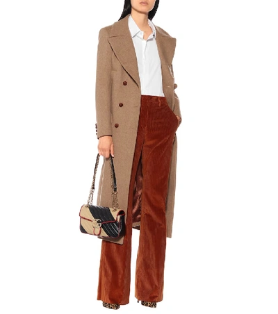 Shop Etro Corduroy Flared Pants In Orange