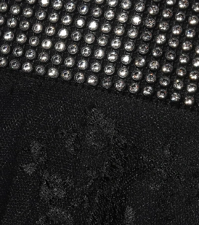 Shop Christopher Kane Embellished Lace Midi Skirt In Black
