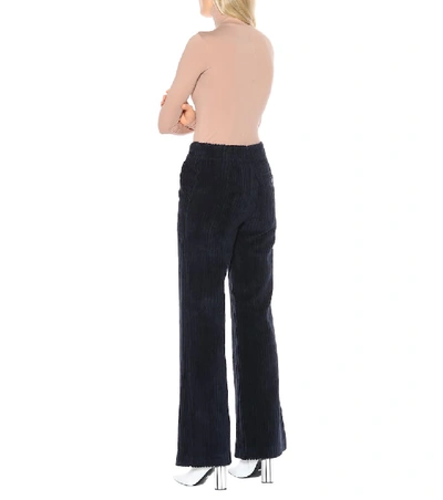 Shop Acne Studios Cotton Corduroy Pants In Blue