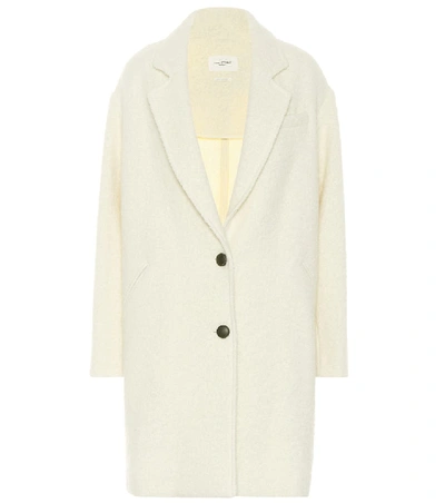 Shop Isabel Marant Étoile Dante Bouclé Coat In White