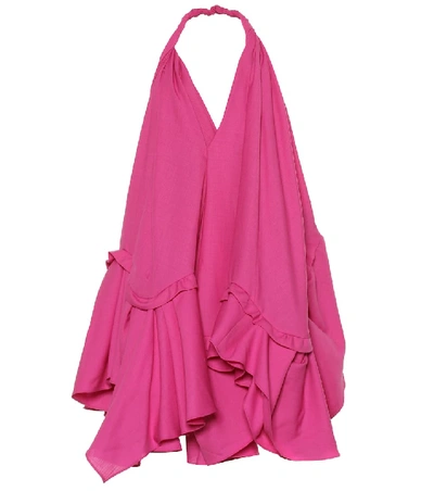 Shop Jacquemus La Robe Rosa Wool Minidress In Pink