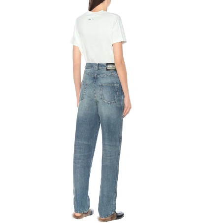 Shop Gucci High-rise Wide-leg Jeans In Blue