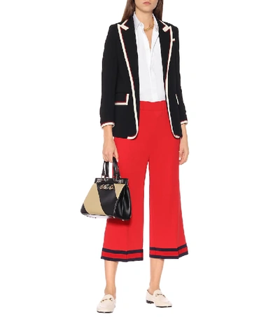 Shop Gucci High-rise Culottes In Red