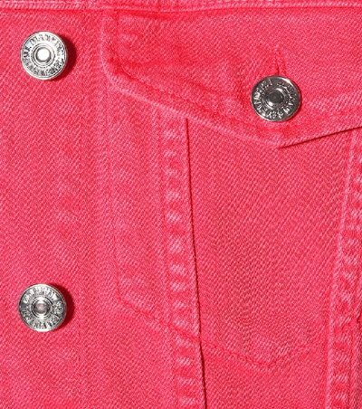 Shop 7 For All Mankind Modern Trucker Denim Jacket In Pink