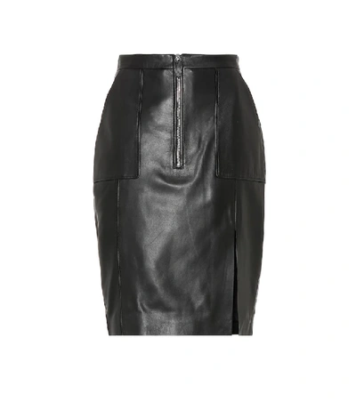 Shop Altuzarra Leather Pencil Skirt In Black