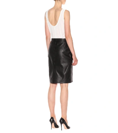 Shop Altuzarra Leather Pencil Skirt In Black