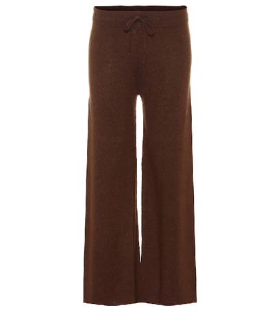 Shop Ryan Roche Cashmere Pants In Brown
