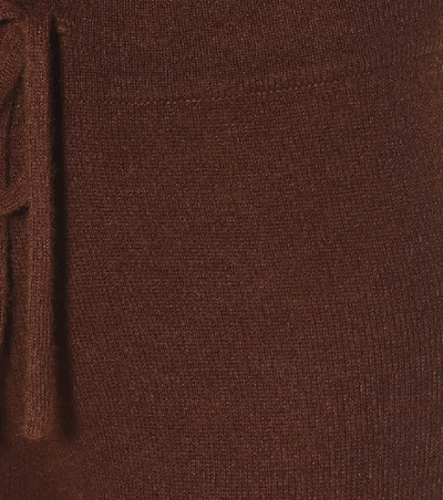 Shop Ryan Roche Cashmere Pants In Brown