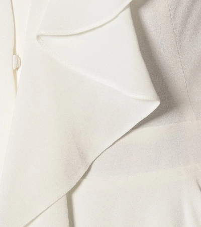 Shop Alexander Mcqueen Ruffled Silk Dress In White