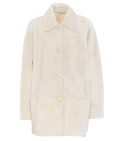 Shop Isabel Marant Sarvey Shearling Jacket In White