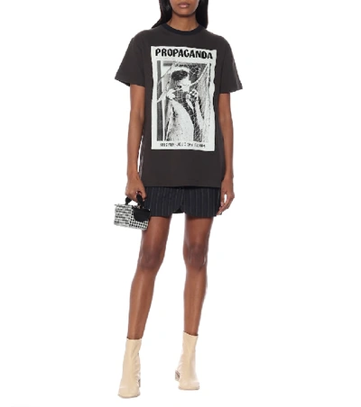 Shop Acne Studios Propaganda Magazine T-shirt In Black