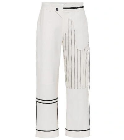 Shop Monse Stretch-wool Straight Pants In White