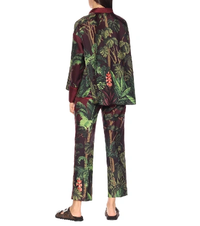 Shop F.r.s For Restless Sleepers Ipno Silk Pajama Top In Multicoloured