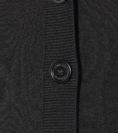 Shop Burberry Wool Cardigan In Black